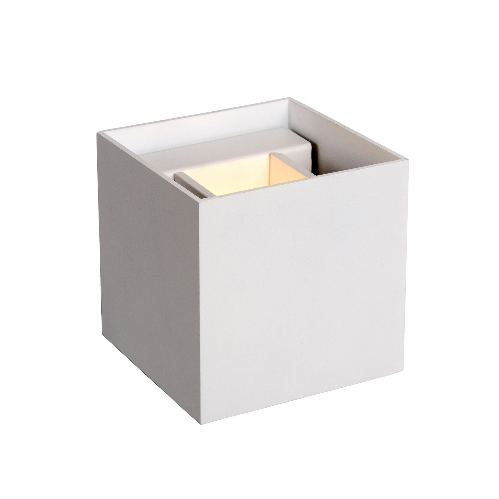 Aplique de pared XIO, blanco, 10 x 10 cm, metal, luz hacia arriba/abajo, LED G9