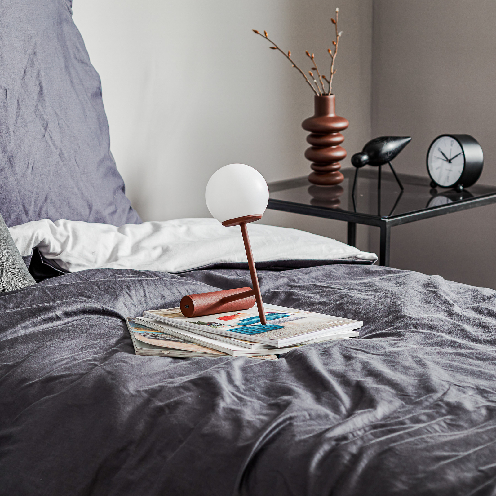 Phare LED Bordlampe Burned Red - Audo Copenhagen