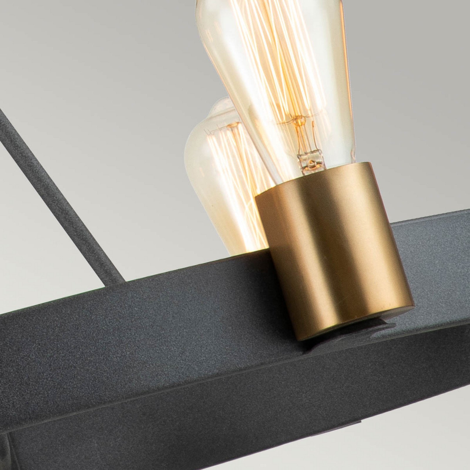 Quintiesse Silas candelabru negru șase surse Ø723cm - Camera de zi / sufragerie - negru alamă - Metal