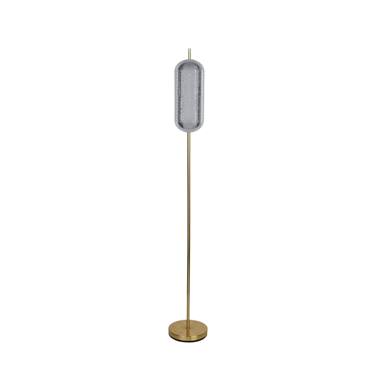 Capsule LED állólámpa, sárgaréz színű, vas, akril