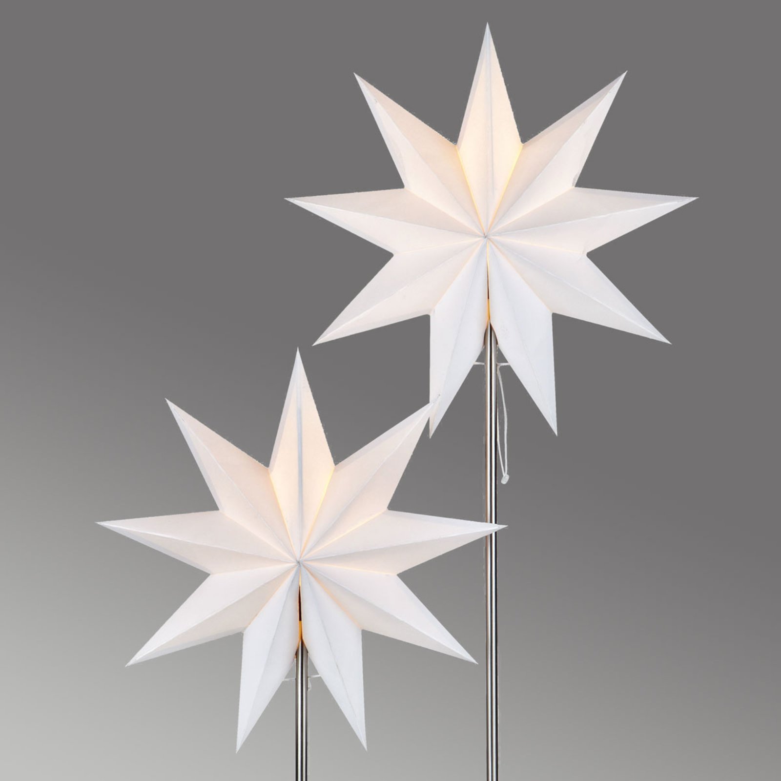Duva bordlampe papirstjerne med to stjerner