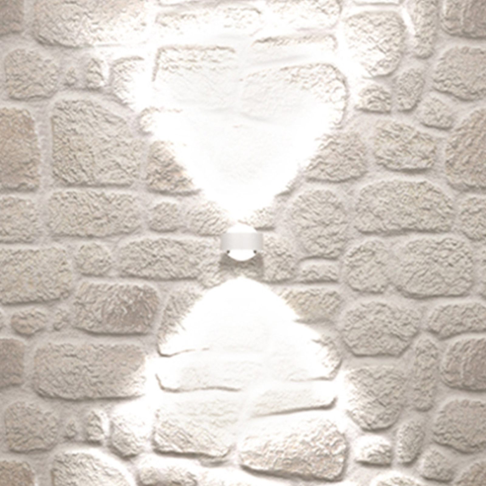 Puk Mini Wall LED 2x8W Lentilles claires, blanc mat