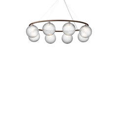 Miira 8 Oval Żyrandol Dark Bronze/Optic Clear - Nuura