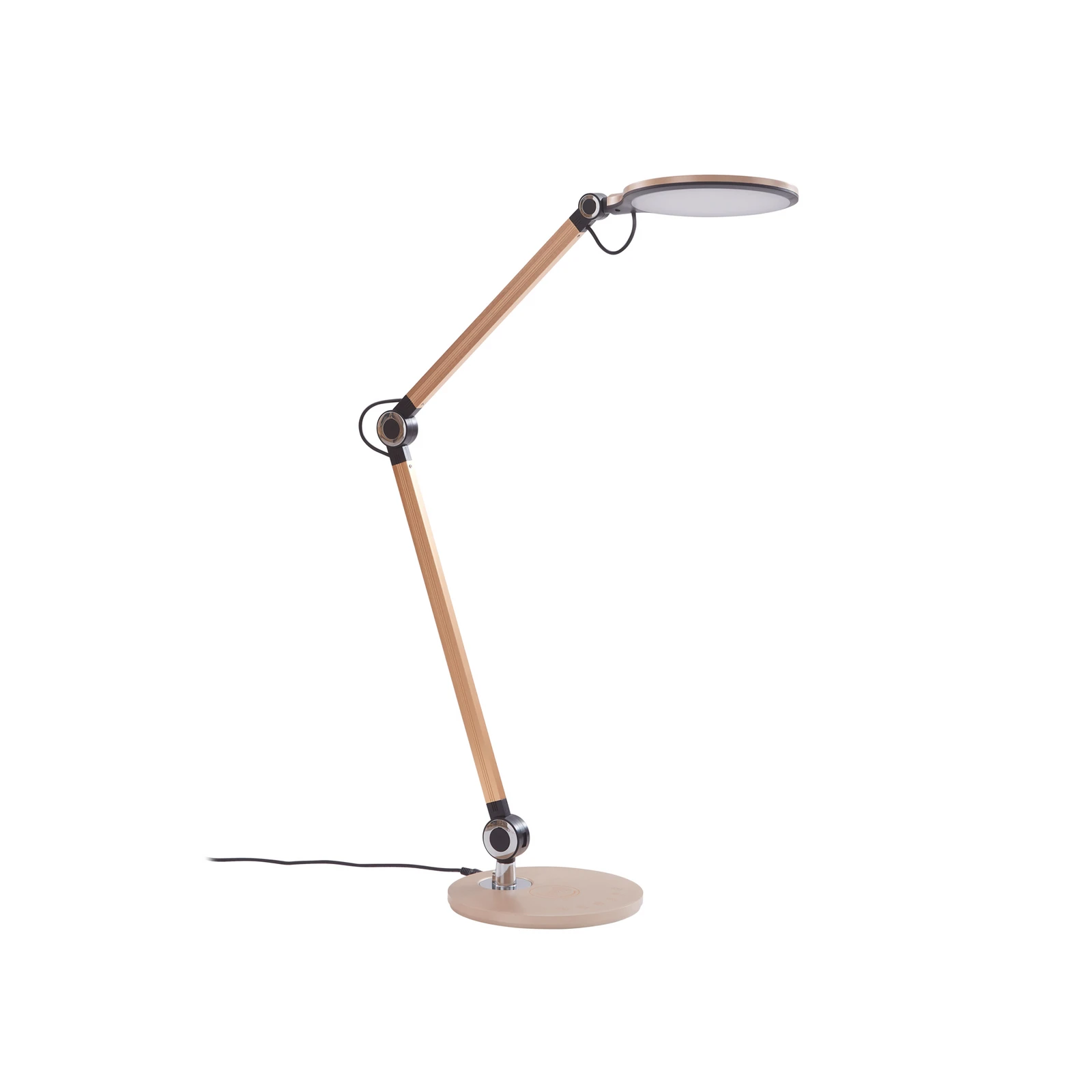 Lampă de masă Lindby LED Nyxaris, auriu, metal, CCT, 50 cm