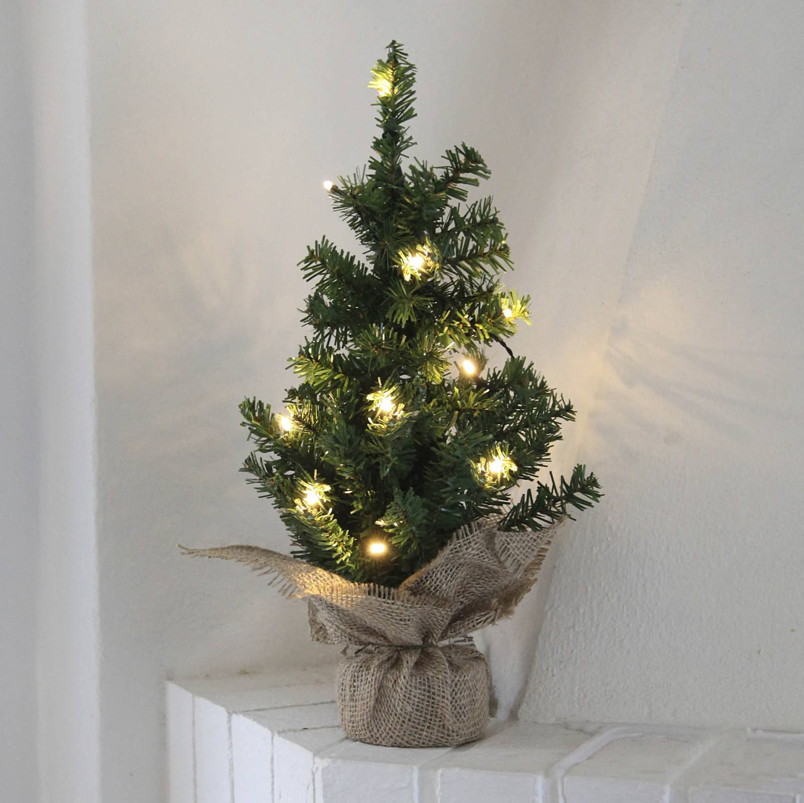 STAR TRADING Choinka LED TREE w worku z juty - Zielony