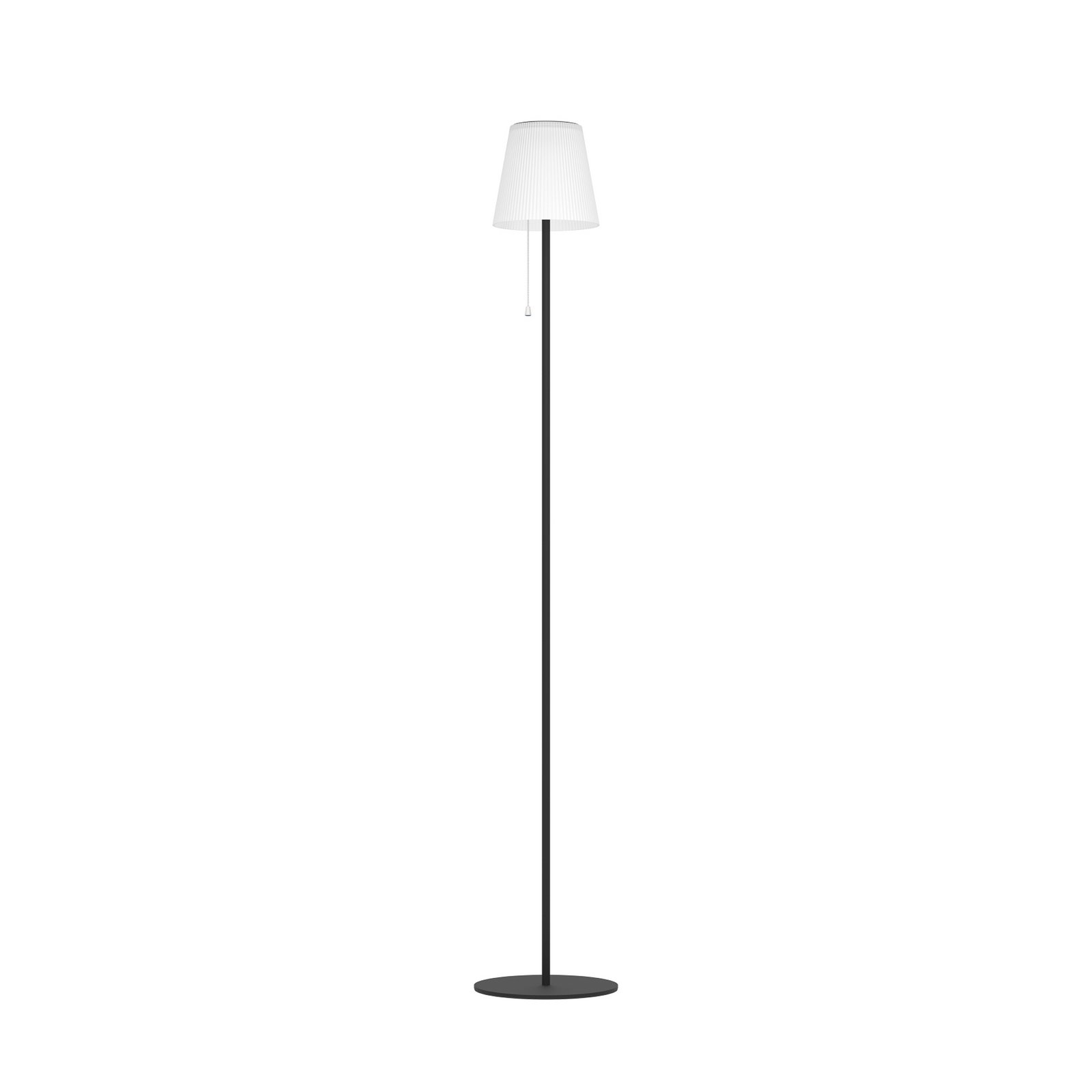 Päikesepaneeliga LED-terrassilamp Scordiano-L, must, kõrgus 120 cm
