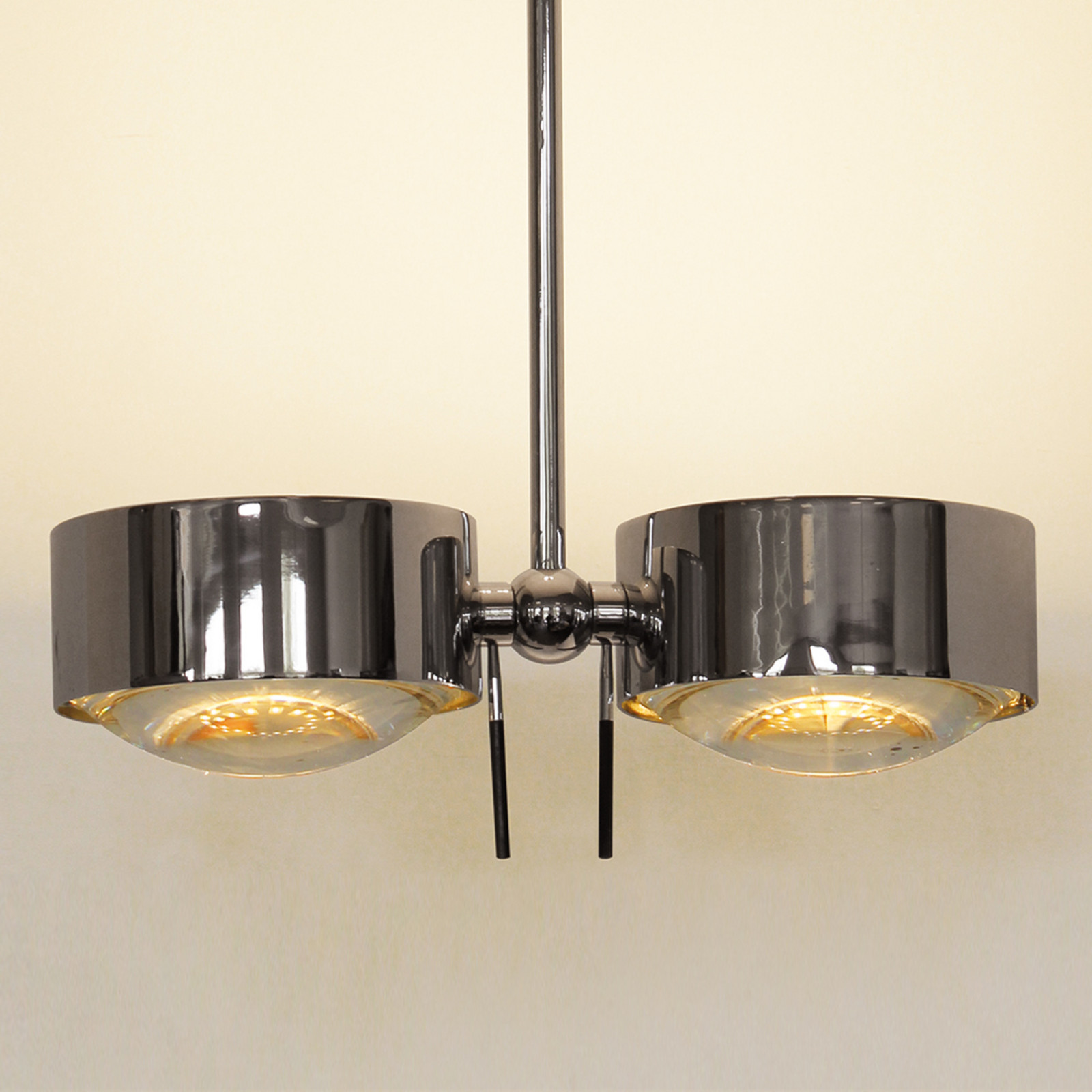 Top Light Plafonieră Puk Sides crom 30 cm 2 becuri G9 - Camera de zi / sufragerie - design - transparent alb mat - Metal