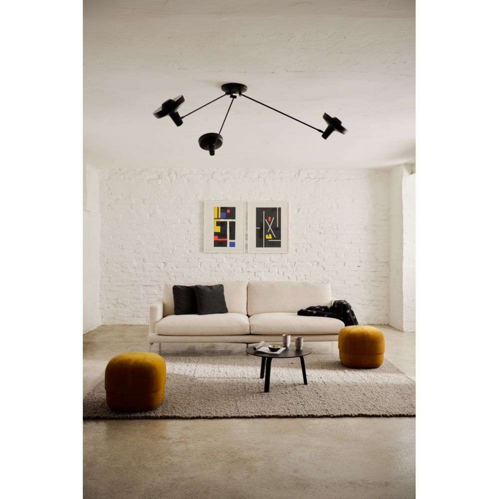 Arigato Palace Triple Ceiling Lamp White - Grupa