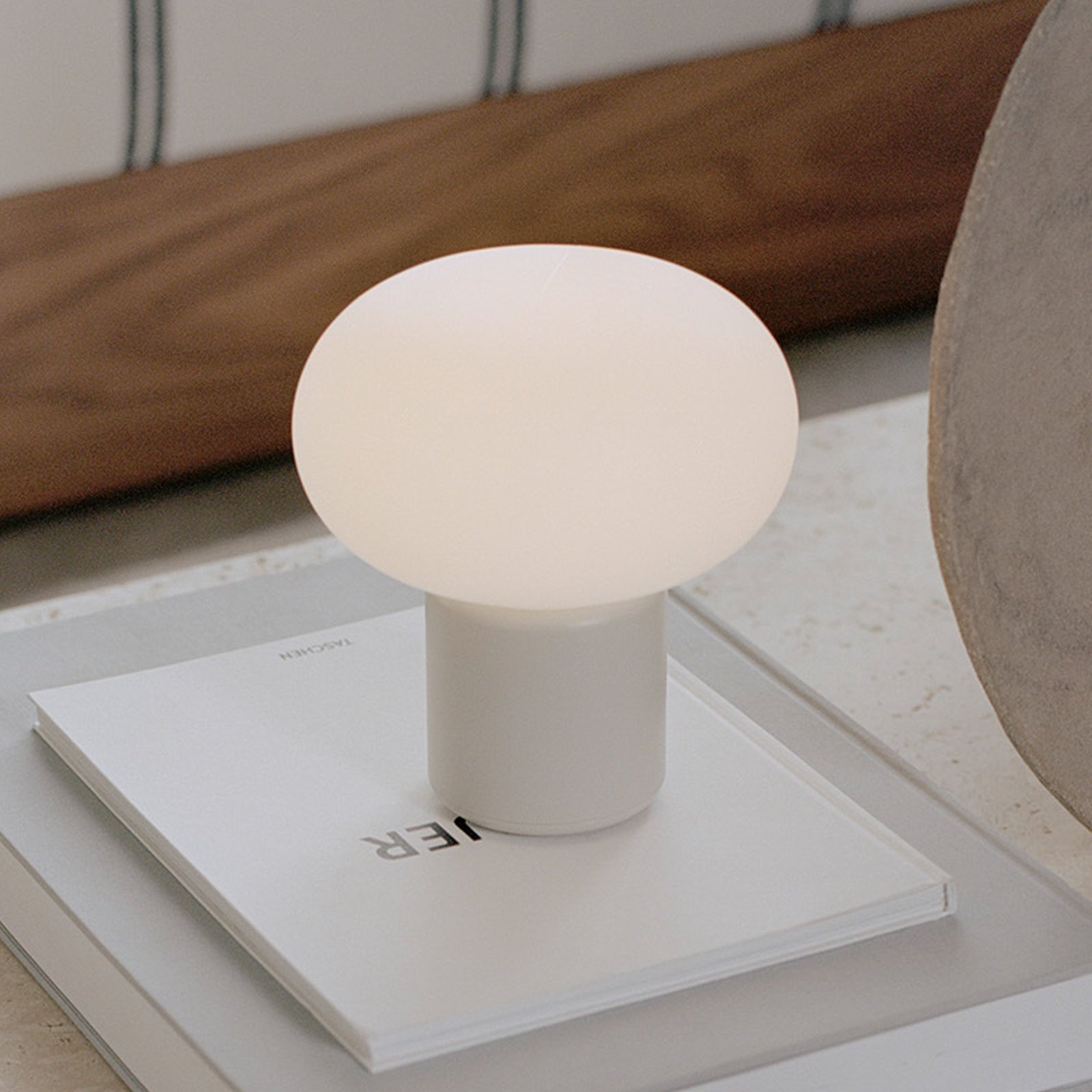 Karl-Johan Portable Lámpara de Sobremesa IP65 Light Grey - New Works