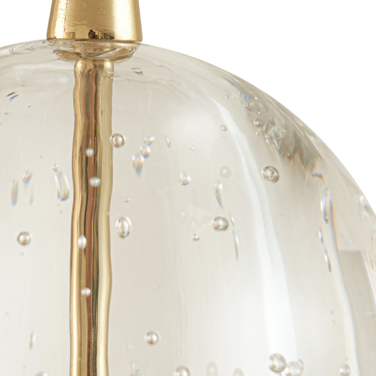 Lucande LED-pendellampe Hayley, 96 cm, 5 lyskilder, gull, glass