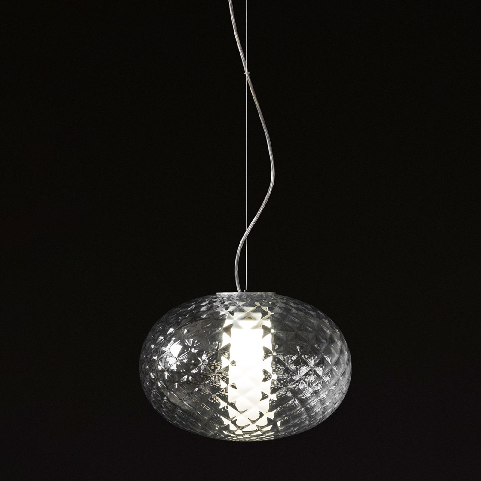 Oluce Recuerdo - szklana lampa wisząca z diodą LED