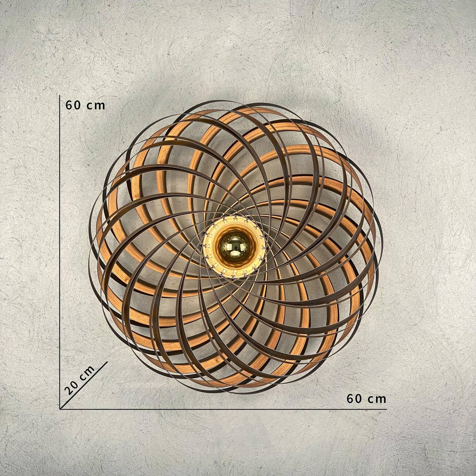 Gofurnit Veneria kinkiet, orzech, Ø 60 cm