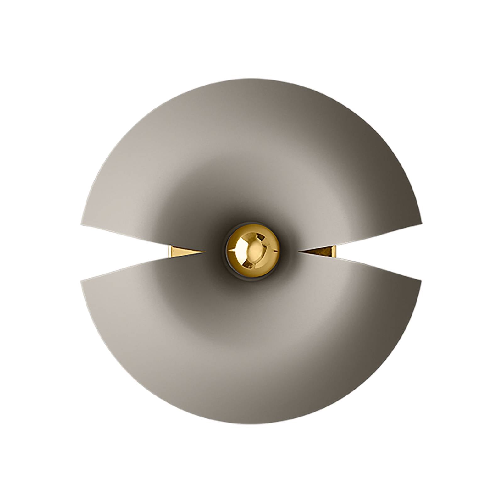 AYTM Wandleuchte Cycnus, taupe, Ø 30 cm, Stecker, Alu, E27