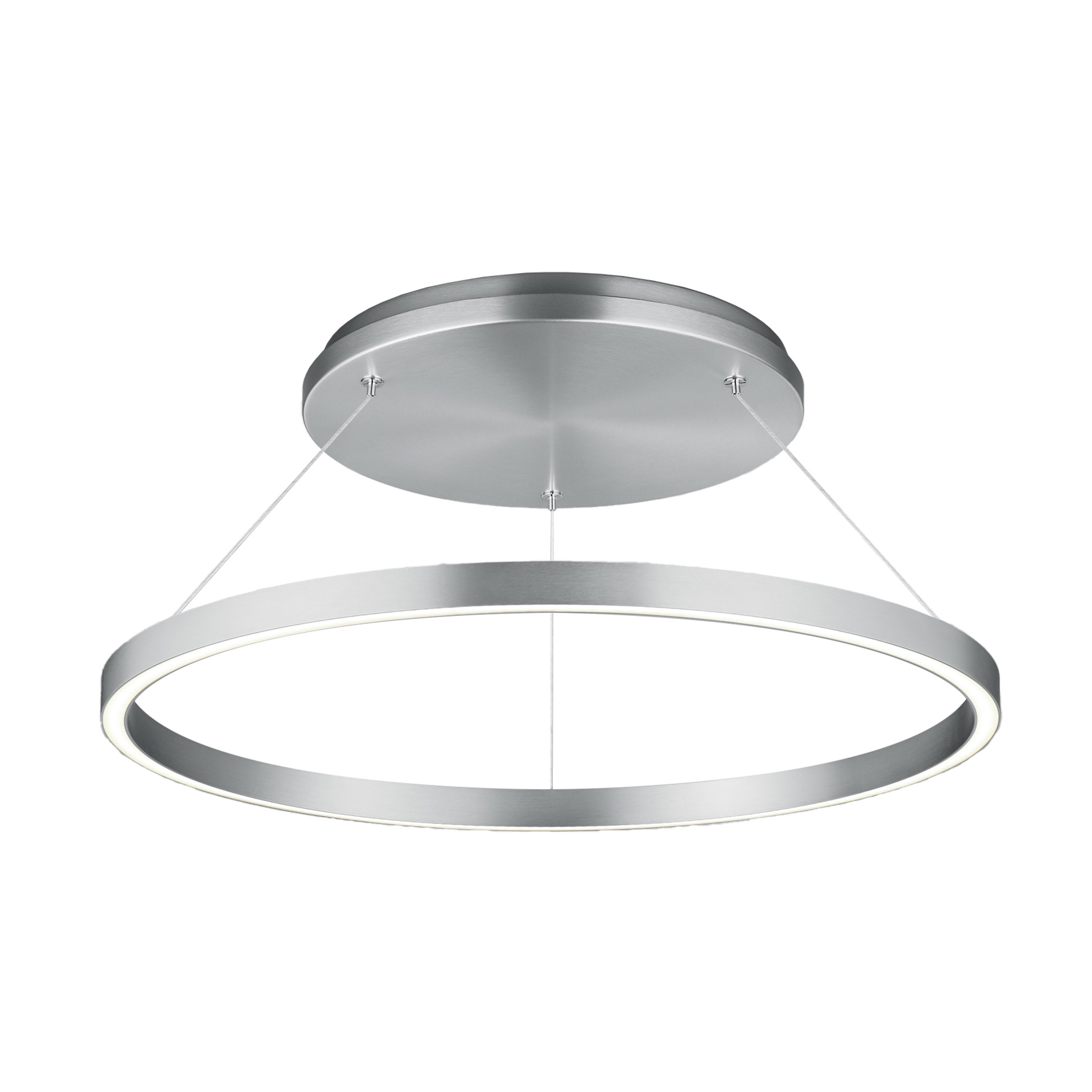 Suspension LED Lisa-D, annulaire, nickel mat