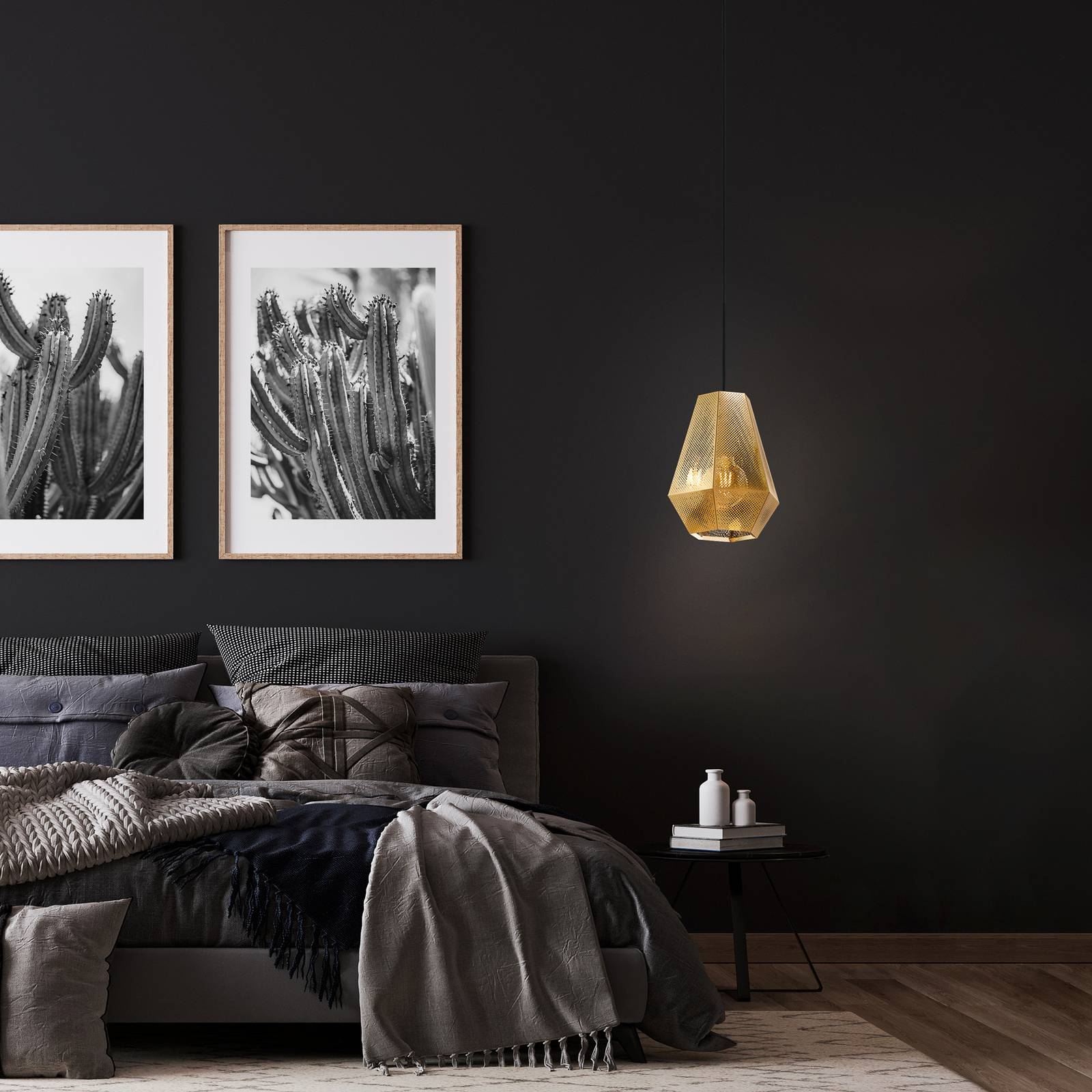 Hängeleuchte Chiavica, messing, 1-flammig, Ø20,5cm günstig online kaufen