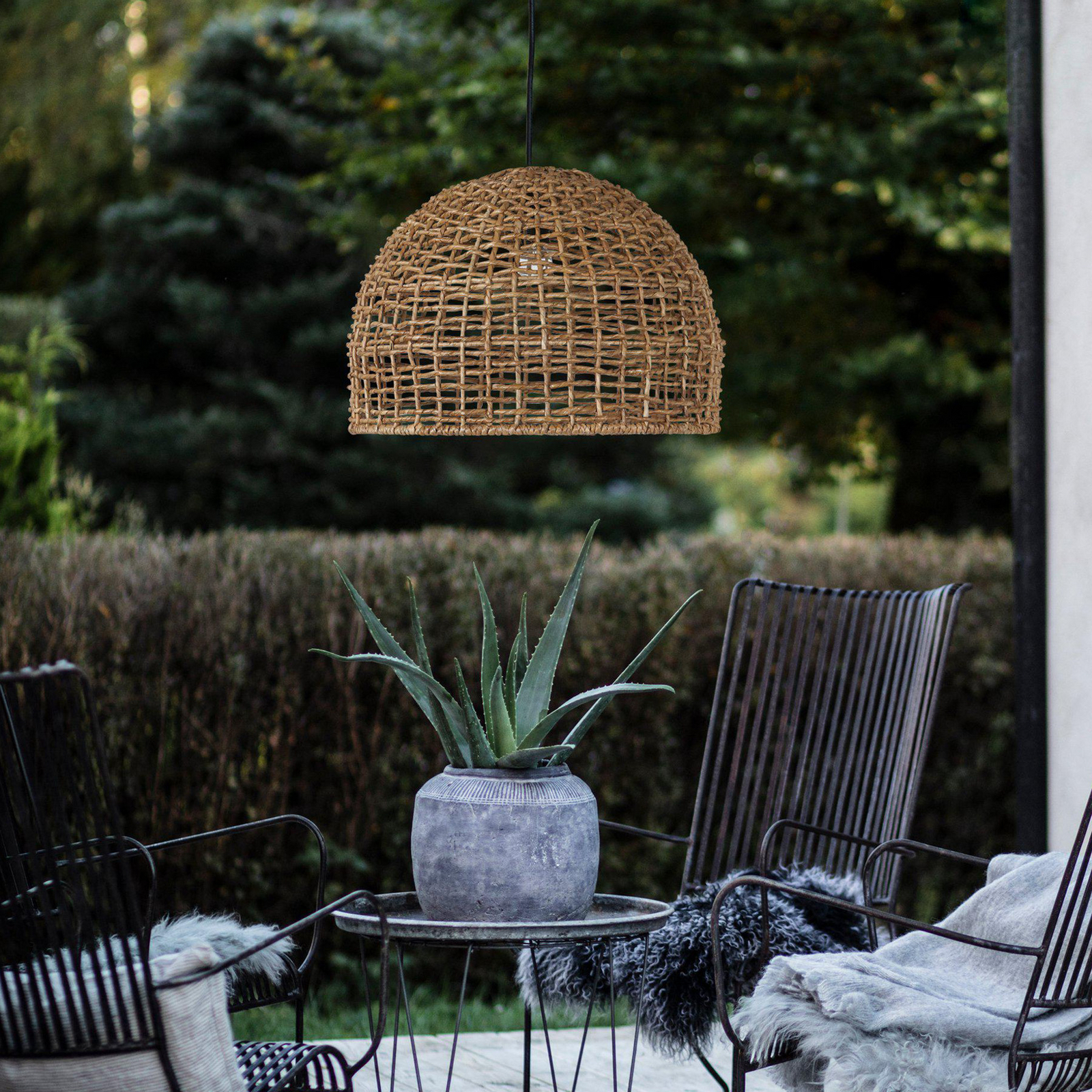 Suspension d'extérieur Cebu, Lampakanay, Ø 57 cm, fiche, IP44 Suspension d'extérieur Cebu, Lampakanay, Ø 57 cm, fiche, IP44