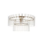 Leanna taklampe, klar/messing, Ø 54 cm, glass – Lucande