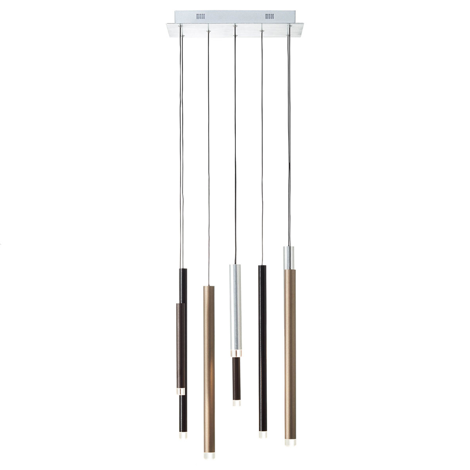 Brilliant Cembalo LED pendant light dimmable 8-bulb, for Living / Dining Room, metal, acrylic, 4 W, energy efficiency: A, L: 40 cm, W: 25 cm
