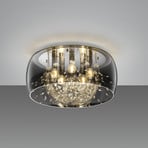 Crystel glass ceiling light, chrome