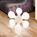 kdln table lamp Atomium, white, Ø 58 cm