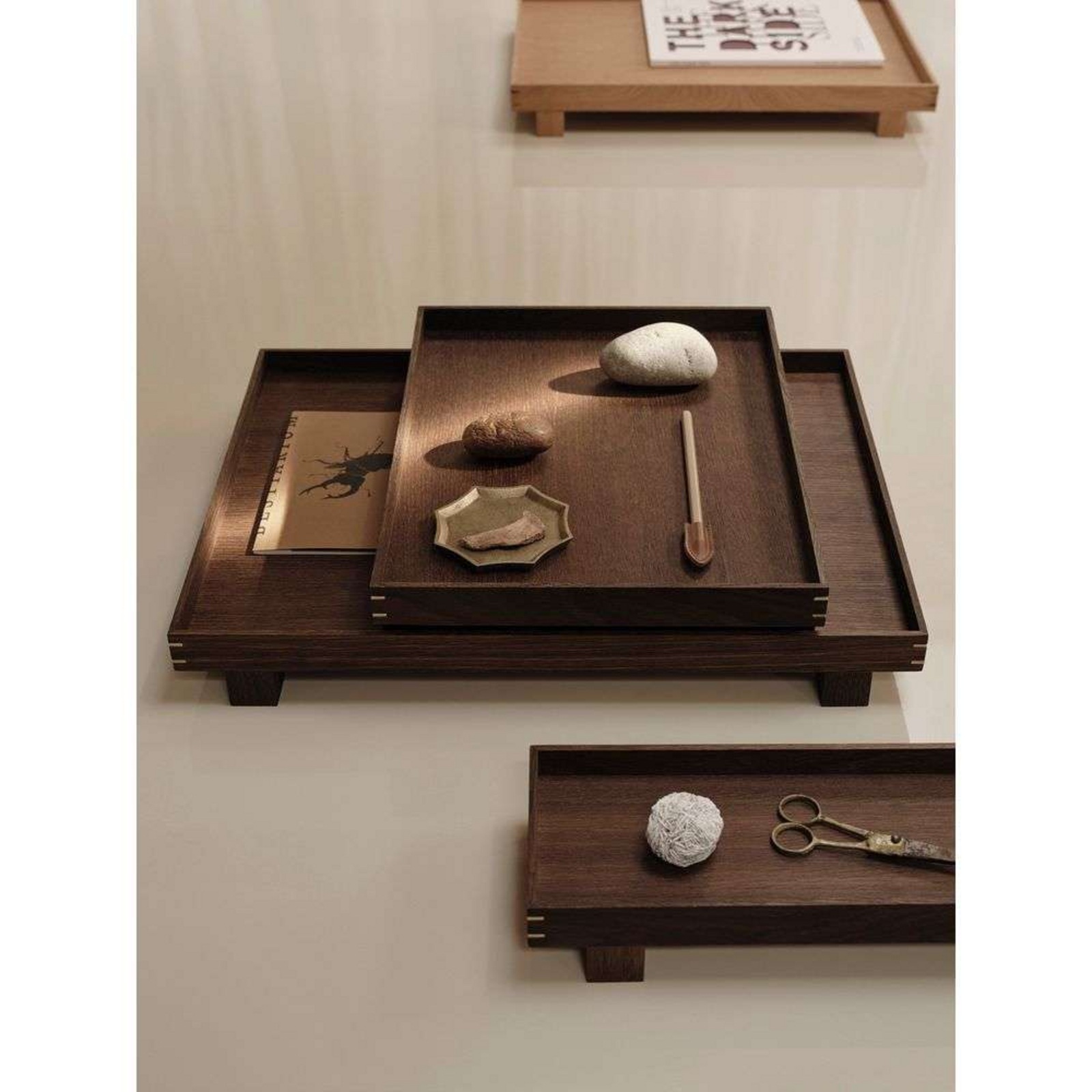 Bon Wooden Tray Large Smoked Oak - ferm LIVING