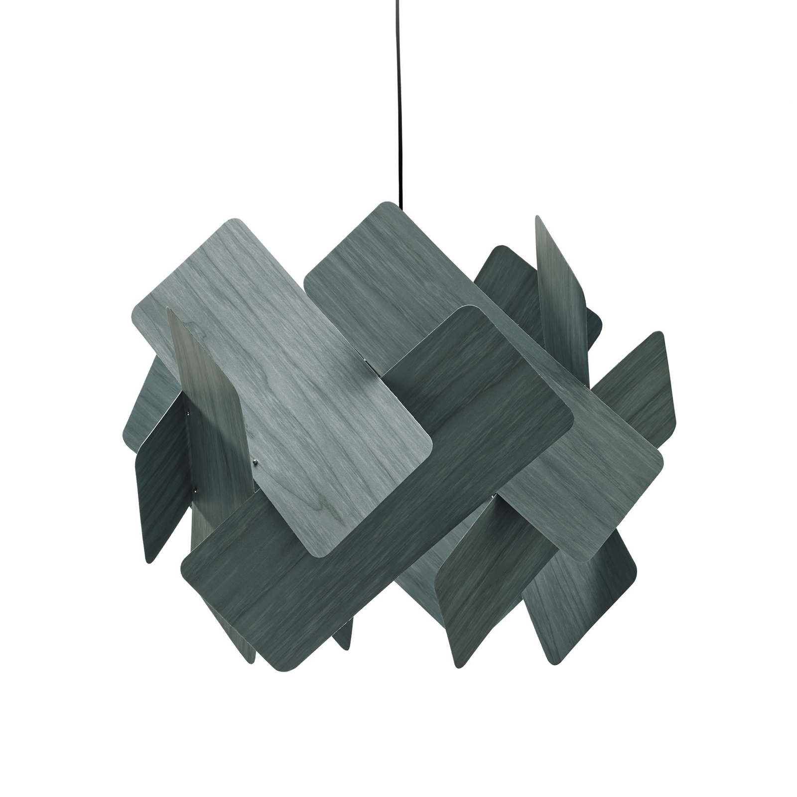 LZF Escape pendant in wood veneer, black cable
