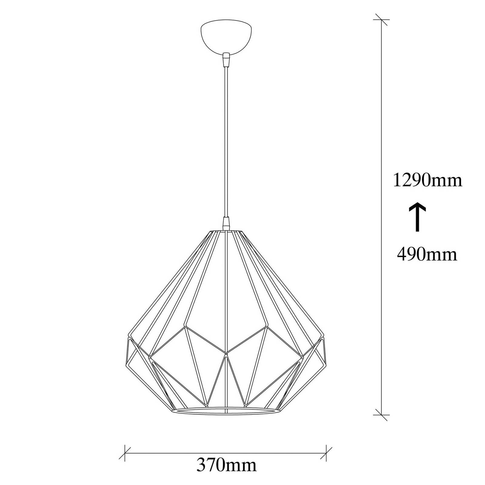 Żyrandol Diamond, czarny, metal, Ø 37 cm, E27