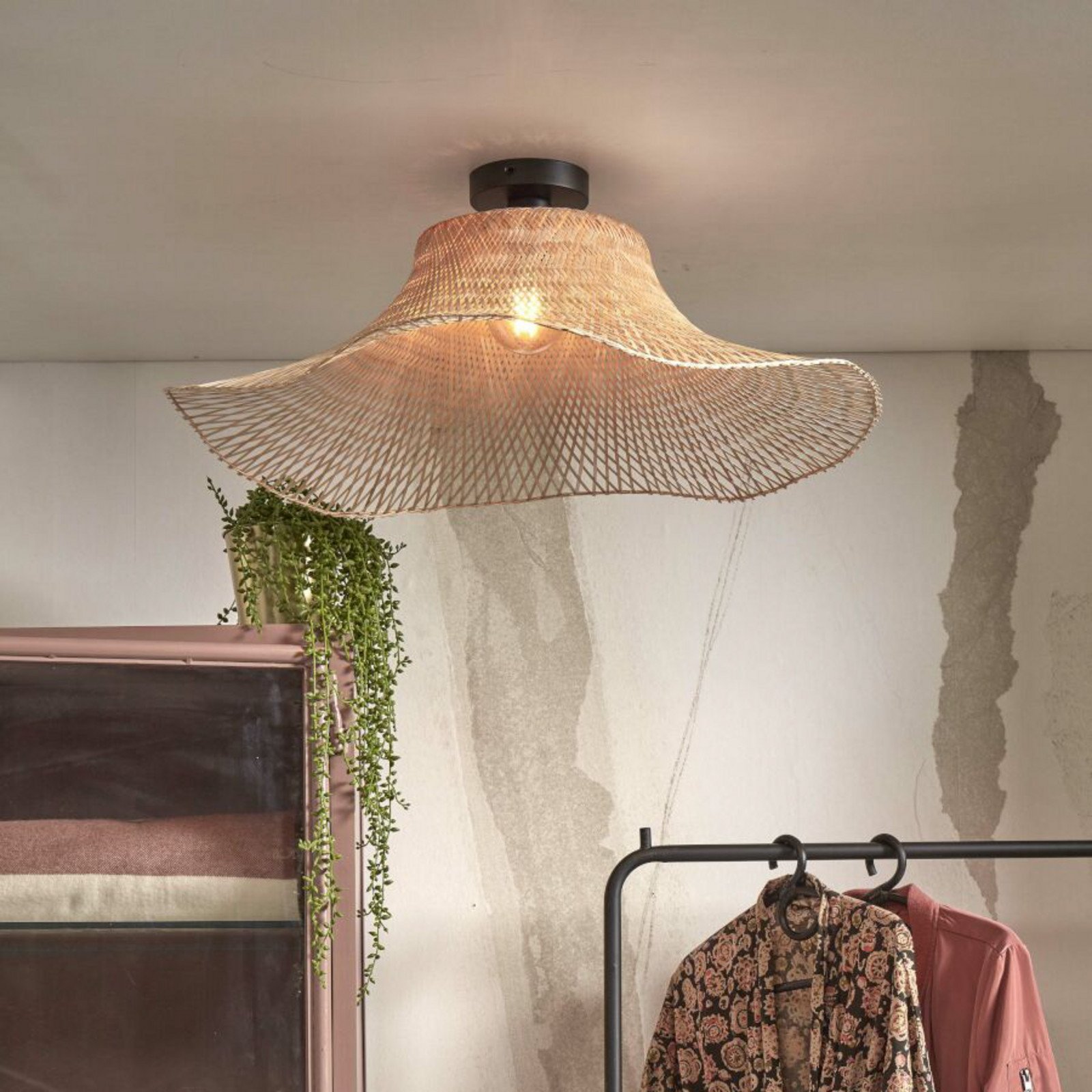 Plafonieră GOOD & MOJO Ibiza Ibiza Ø 65cm natural - Camera de zi / sufragerie - Bamboo