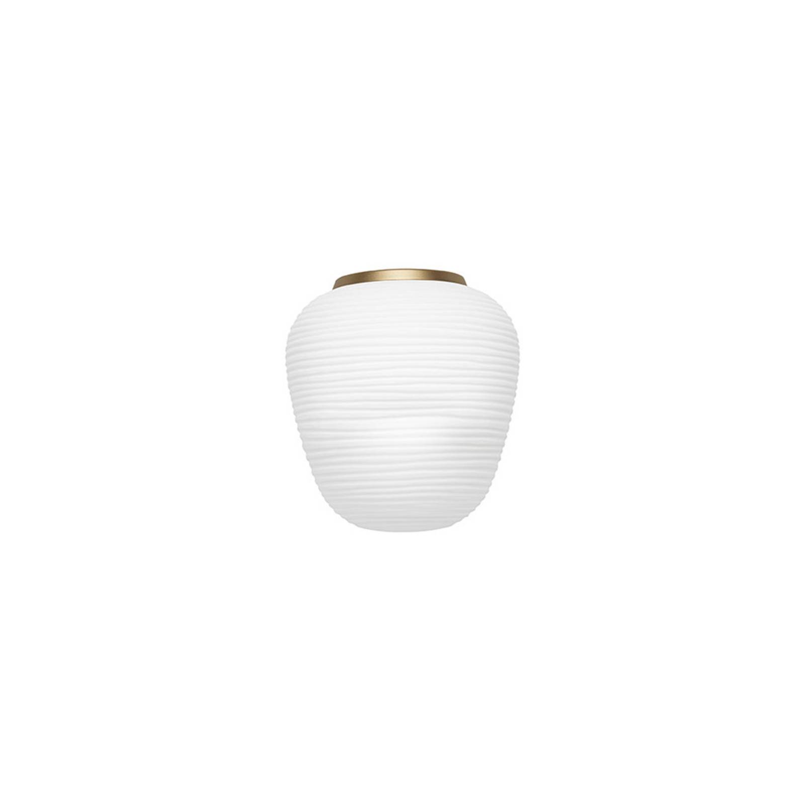 FOSCARINI Foscarini Rituals 3 semi wall light, gold, for Living / Dining Room, handblown glass, metal, E27, 30 W, energy efficiency: A++, W: 19 cm, H: 21 cm