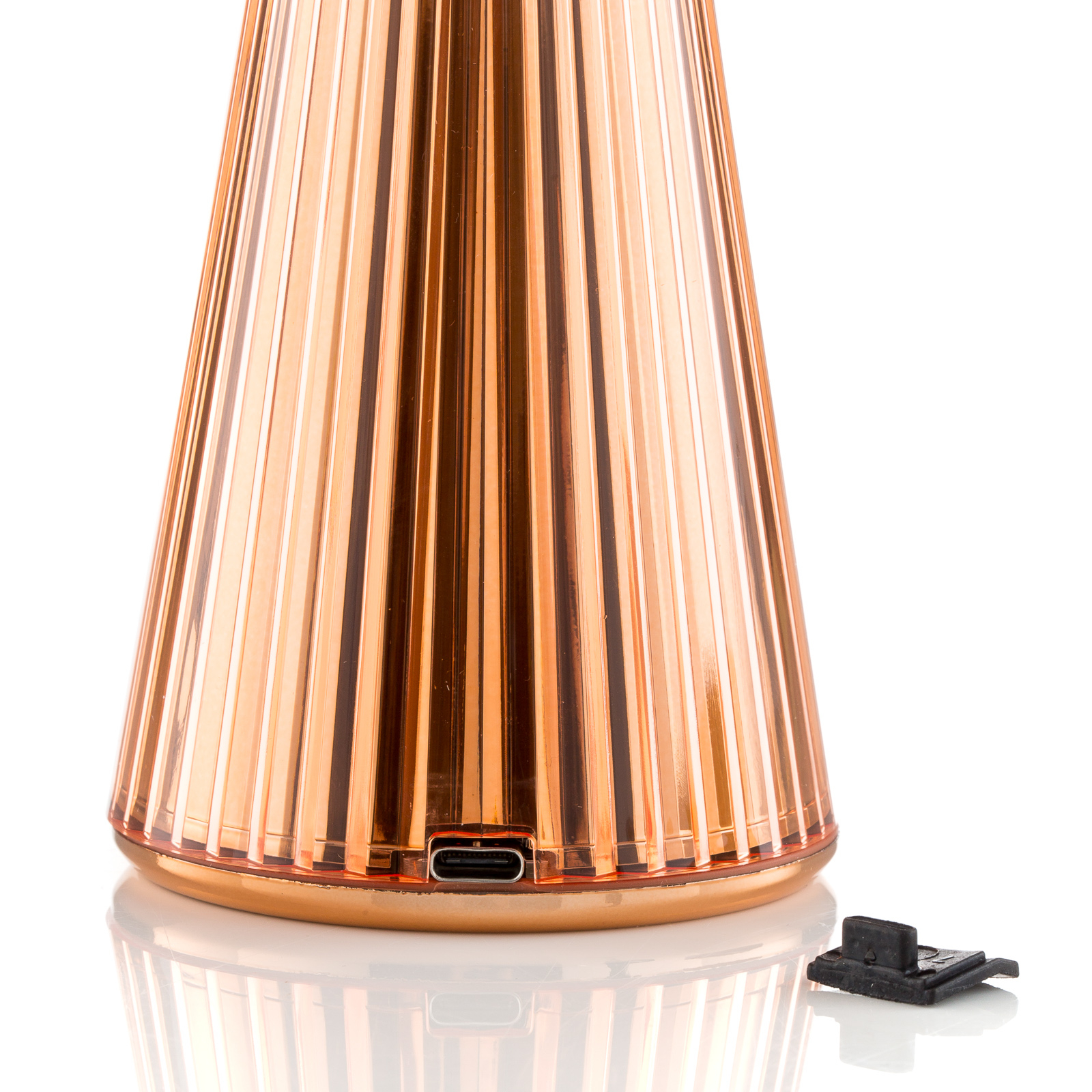 Kartell Space – dizajnérska stolná LED lampa, meď