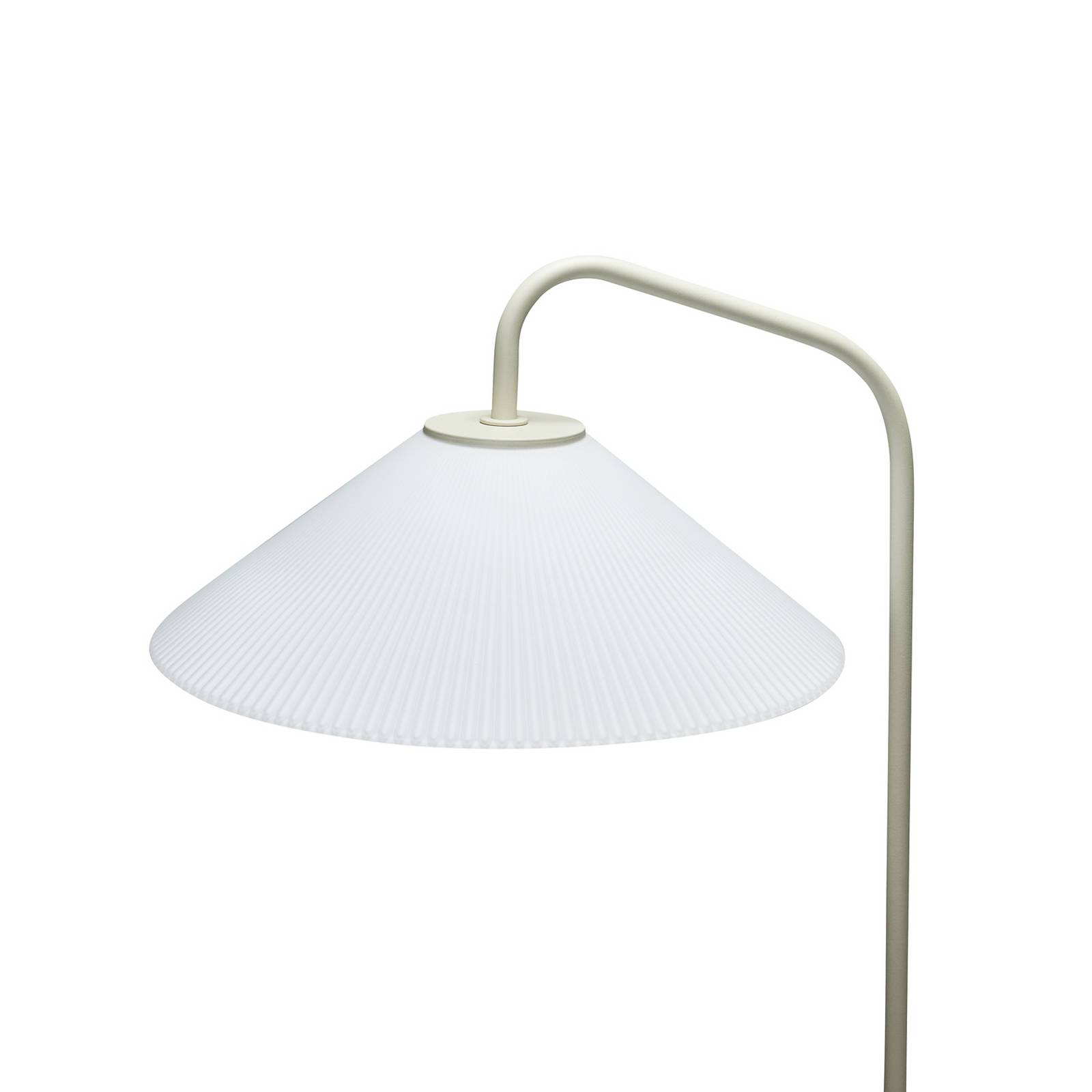 Lampa stojąca Hübsch Solid, biały, piaskowy, szkło, żelazo, E27