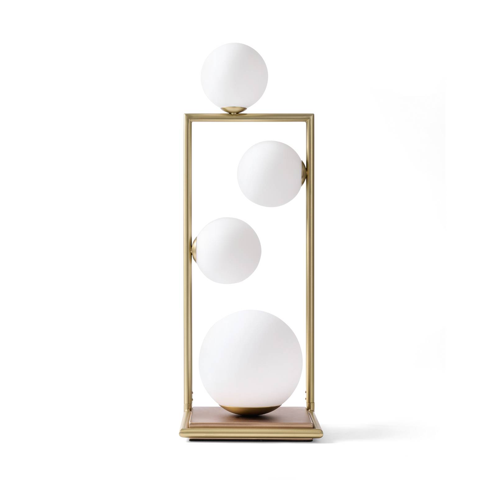 Lampa stołowa Buble złota szkło opalowe 4-pkt.