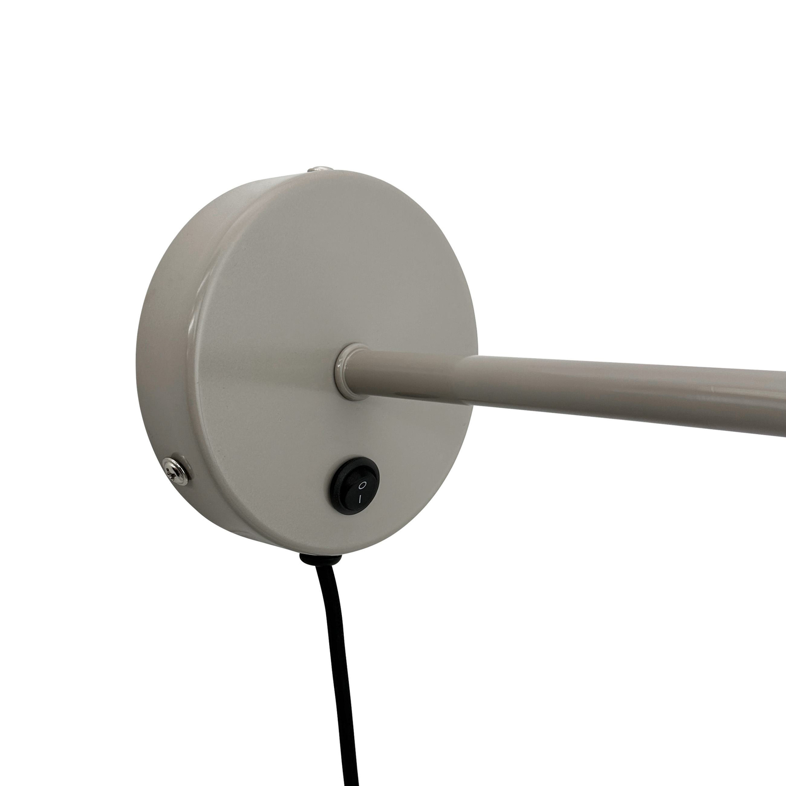 Dyberg Larsen wall lamp Stoke, grey, Ø 20 cm, metal