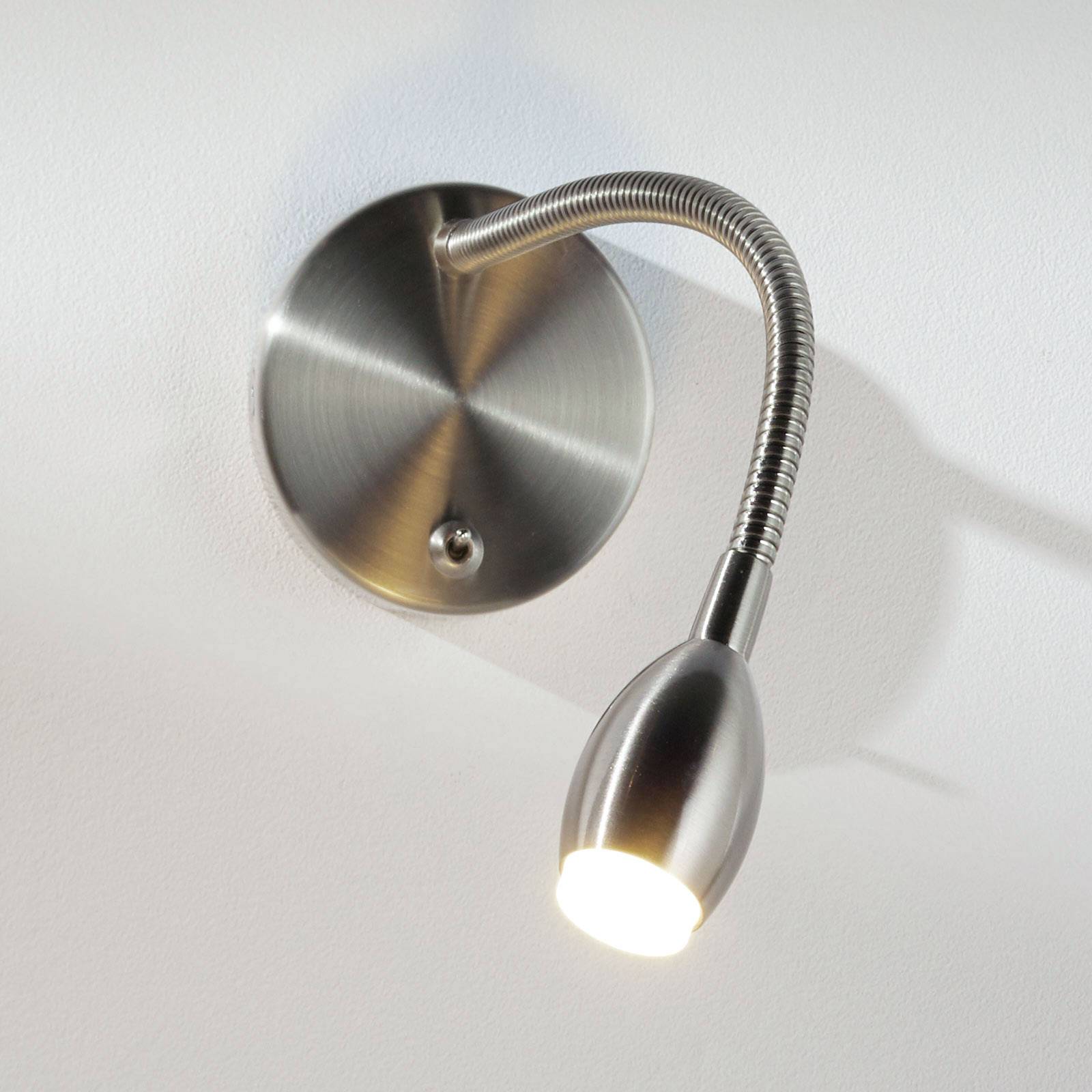 Led-wandlamp MARTA met flexibele arm, nikkel