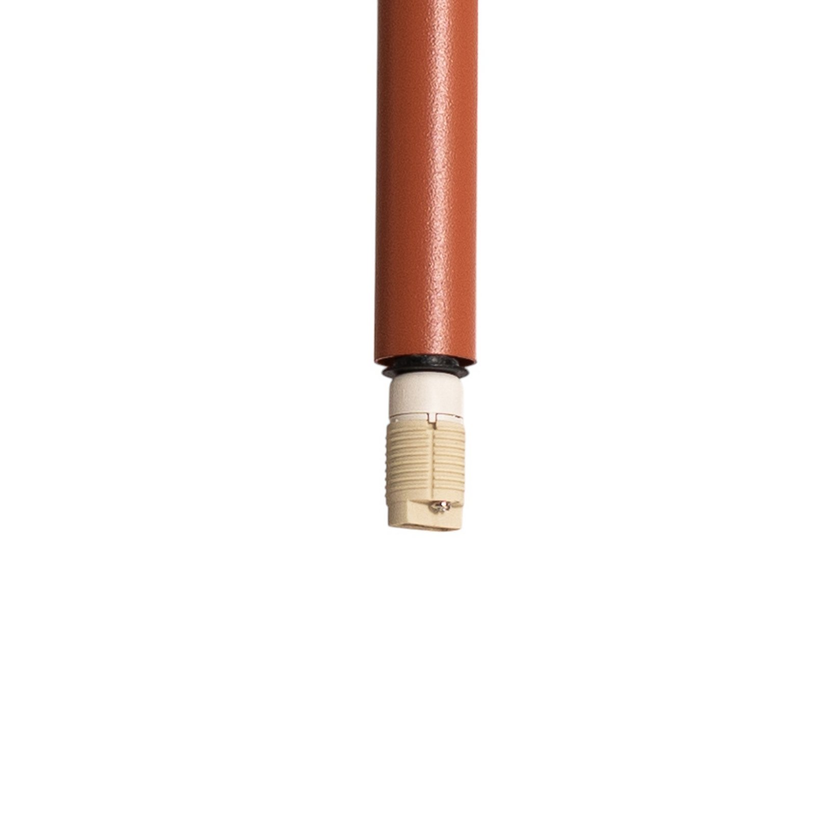 Lámpara colgante Sopel 1, rojo teja, 1 luz, acero, Ø 5 cm