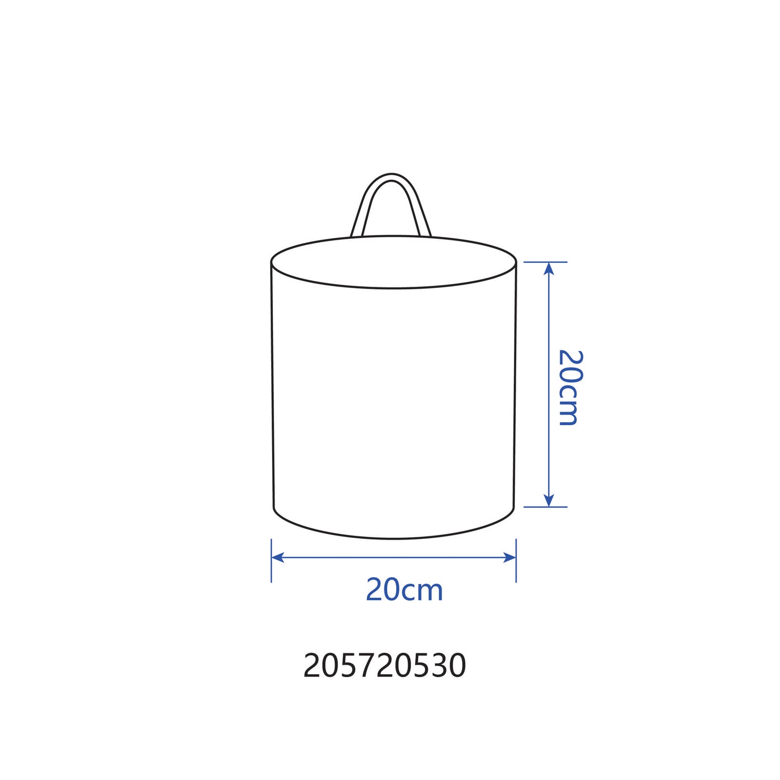 Cestino portaoggetti HDVibes bianco/marrone 20x20 cm - House Doctor