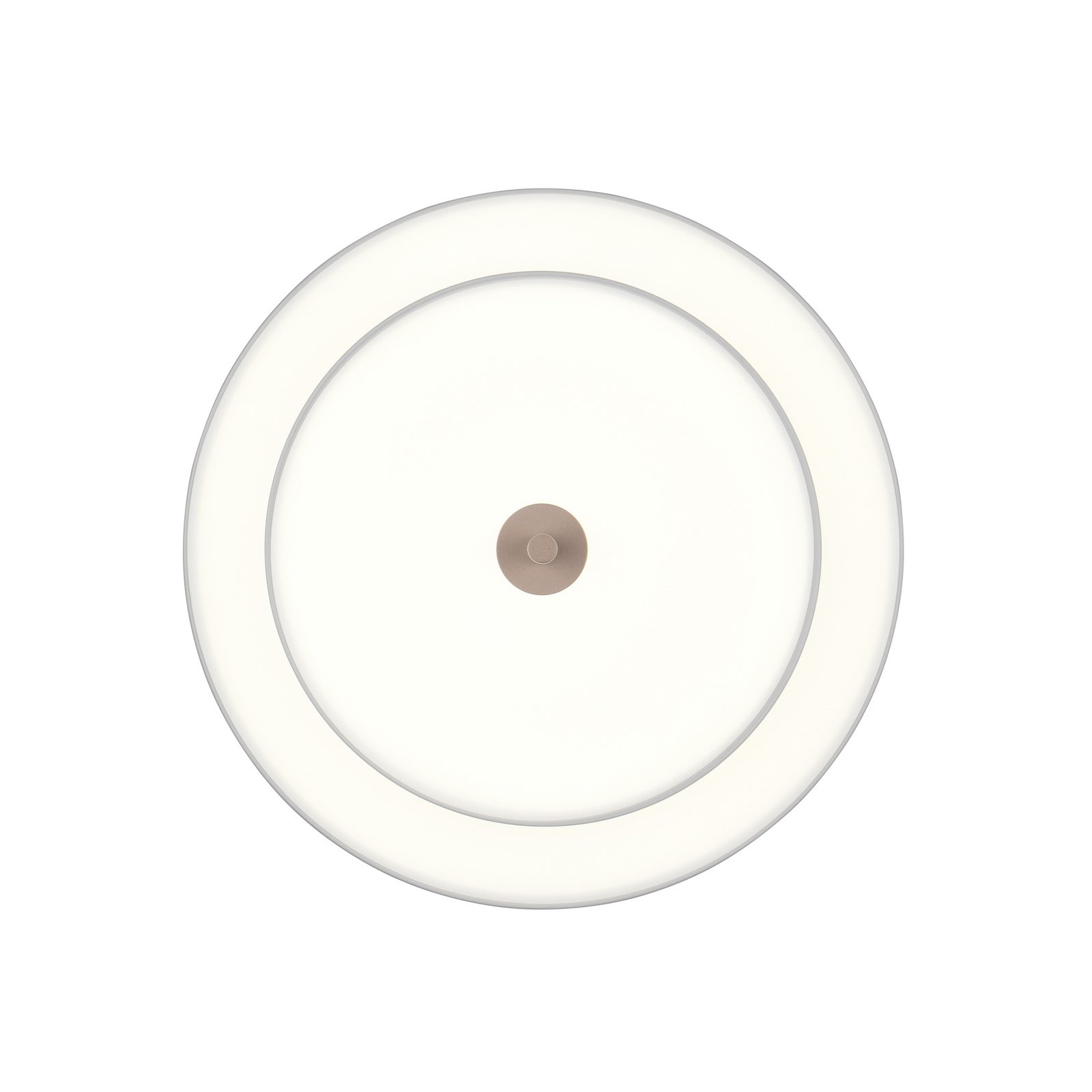 LED-taklampa Keaton, ljusgrå, Ø 40 cm, metall, CCT