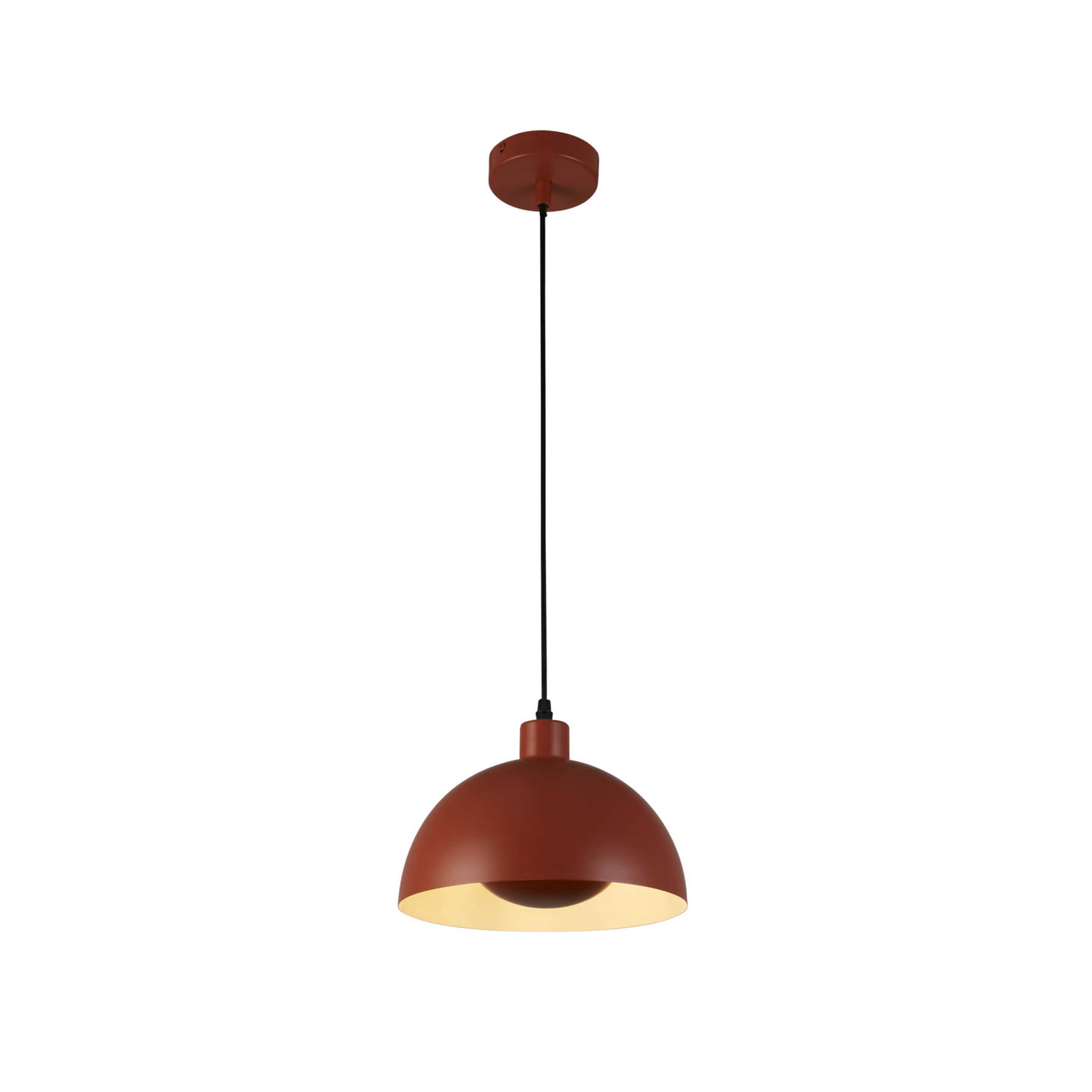 Hänglampa Mars, mörkorange, Ø 25 cm, stål