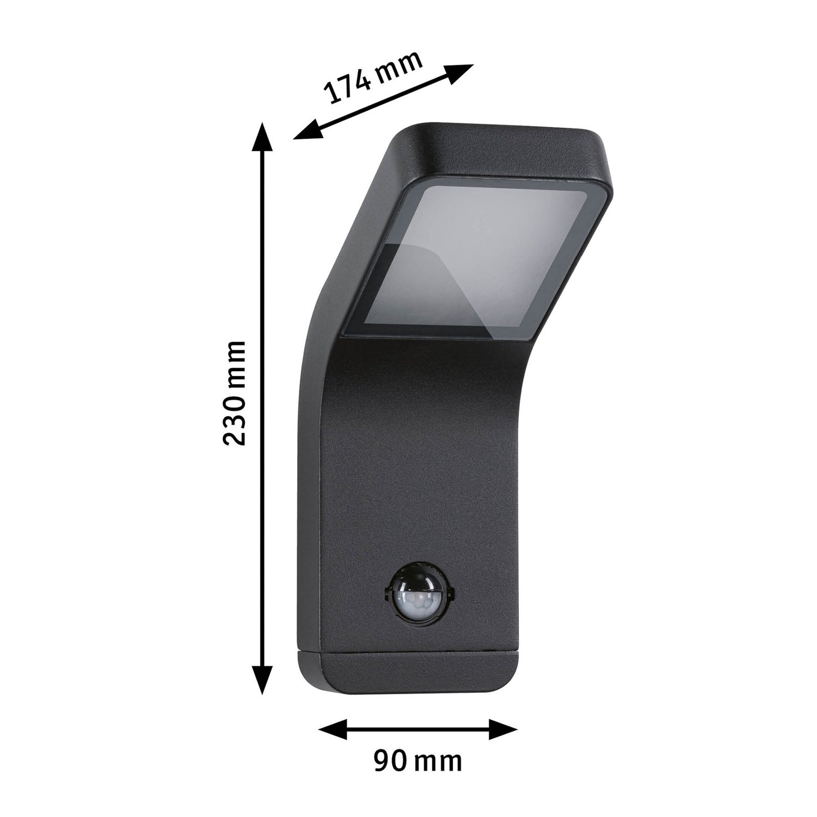 Kulma Buiten Wandlamp met Sensor SWR Antraciet - Paulmann