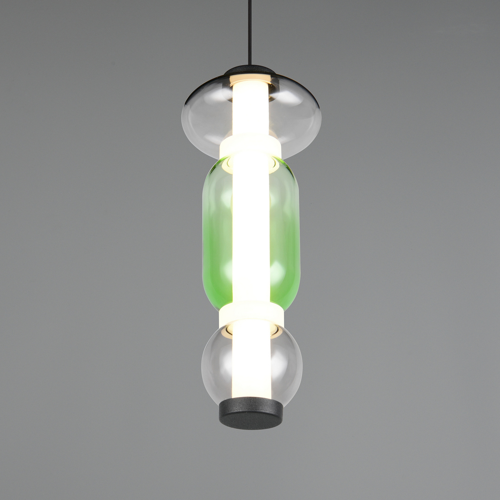 LED lógó lámpa Minerva, Ø 15 cm, színes, üveg, CCT, dimmelhető LED lógó lámpa Minerva, Ø 15 cm, színes, üveg, CCT, dimmelhető