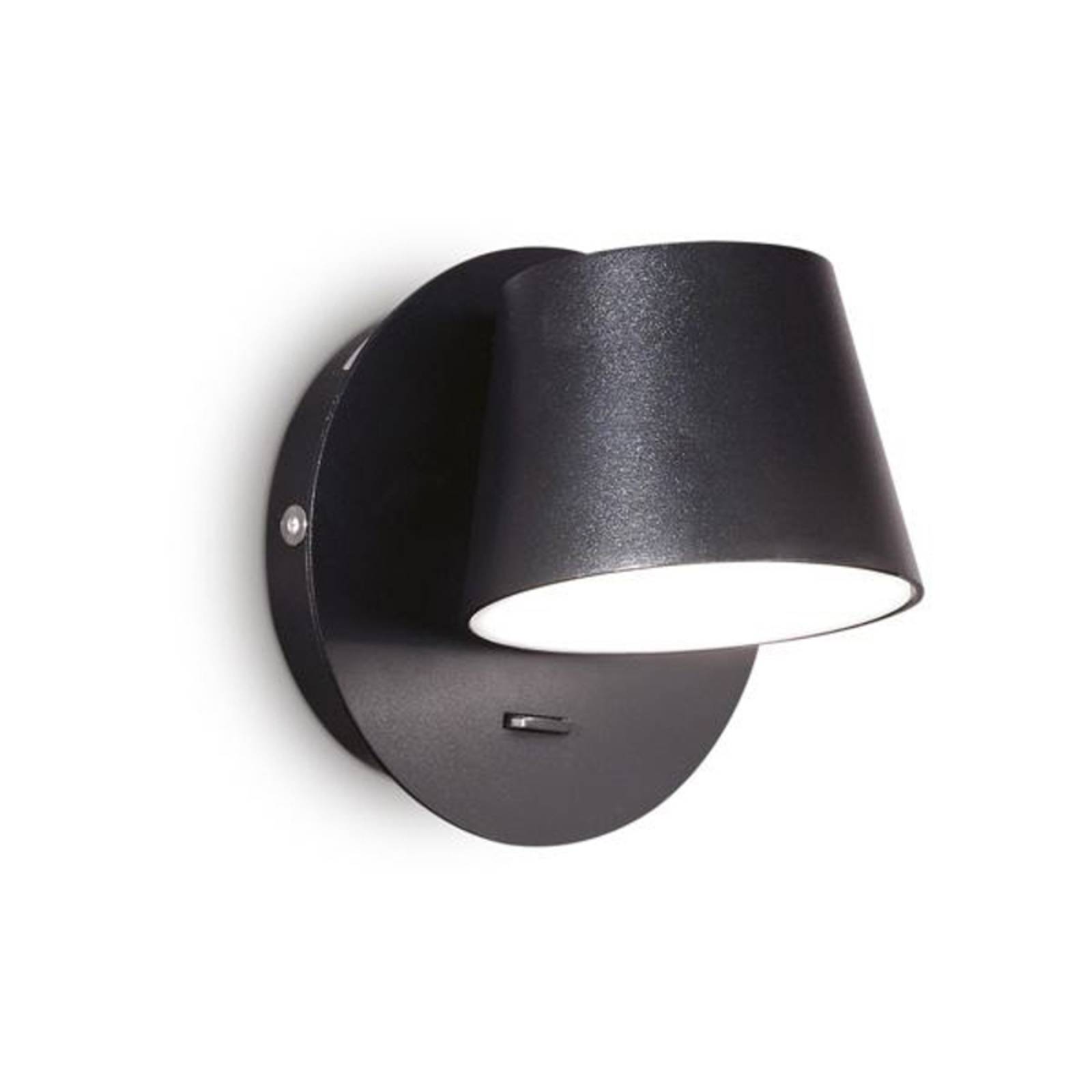 Ideal Lux LED-Wandleuchte Gim, schwarz, Aluminium, 12 cm günstig online kaufen