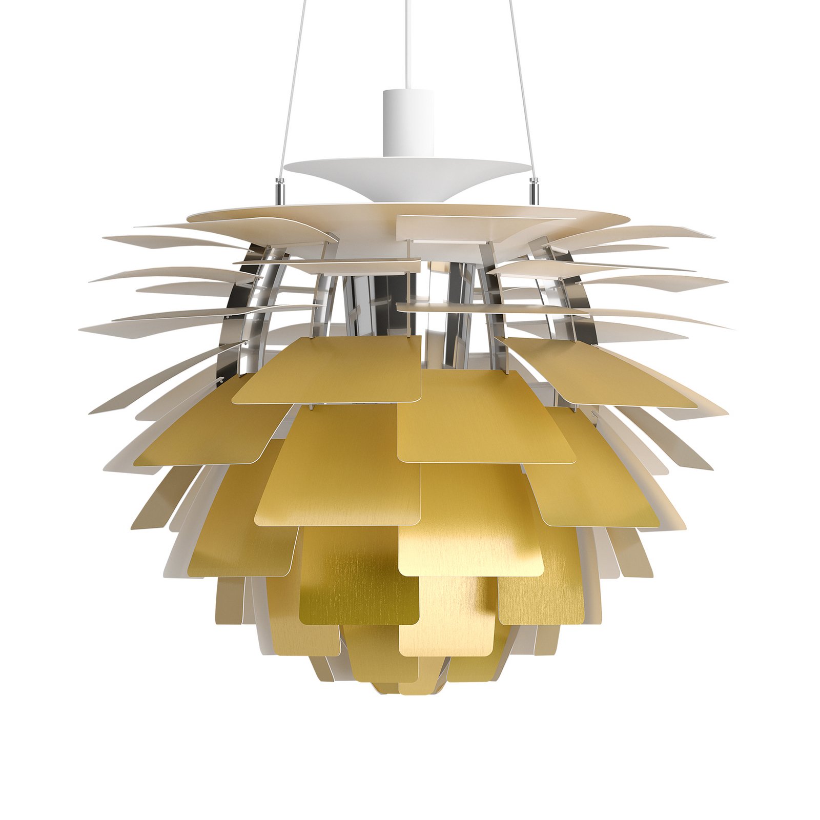 Viseća lampa PH Artichoke V4, mesing, Ø 60 cm, Louis Poulsen