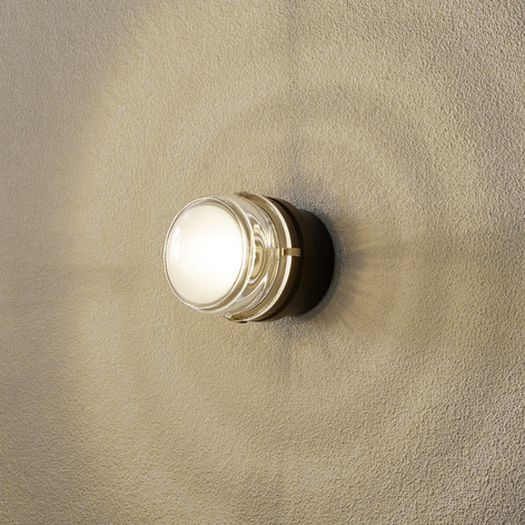 Oluce Fresnel - Wandlampe mit Glaslinse IP44