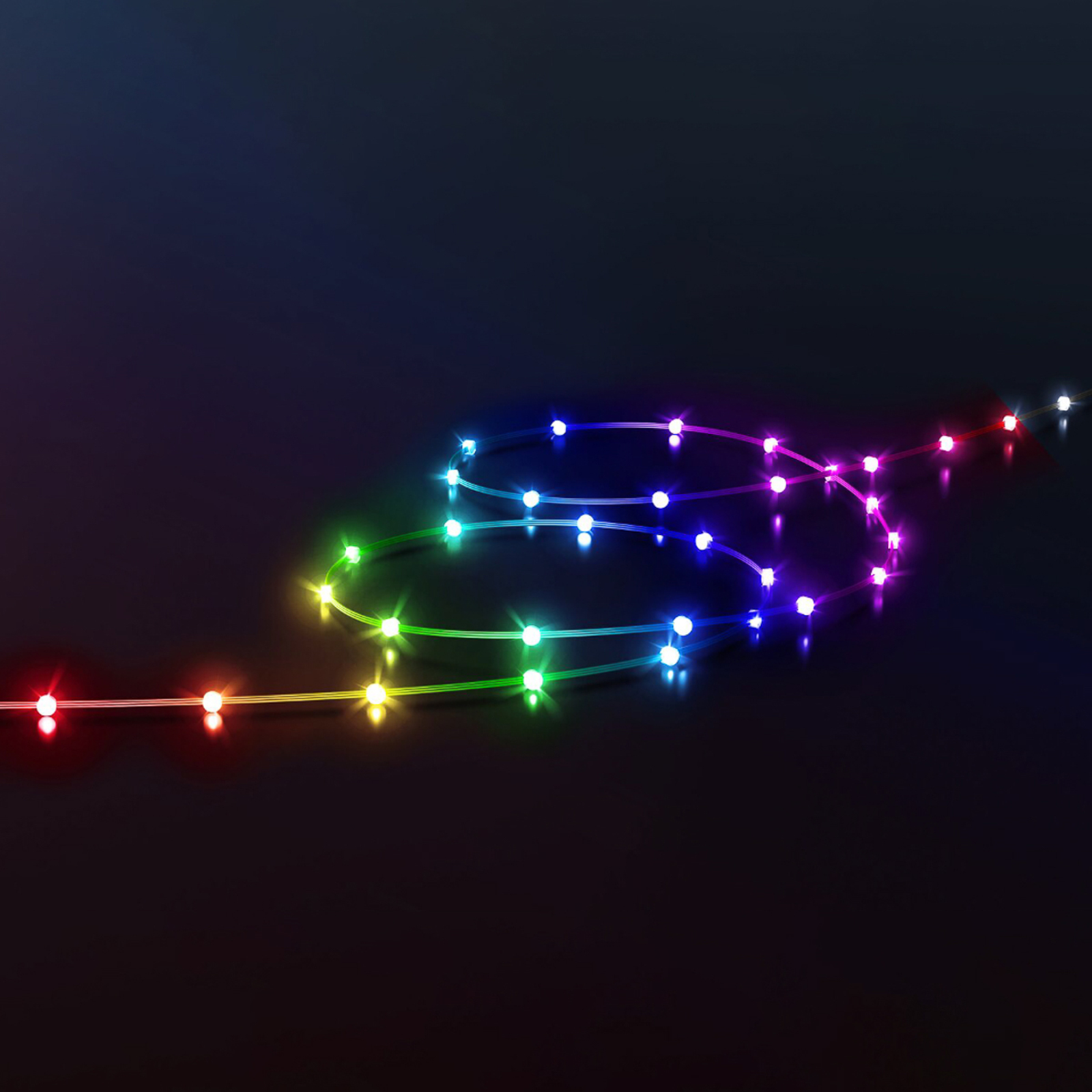 Twinkly Dots LED-kæde RGB, transparent, IP20, 3 m