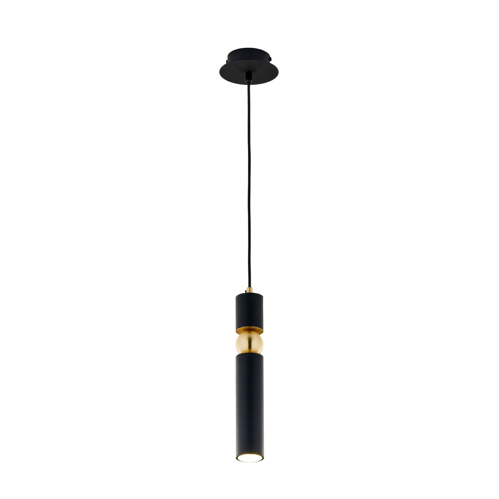 Hanglamp Alas, zwart, metaal, afhanghoogte 135 cm, GU10