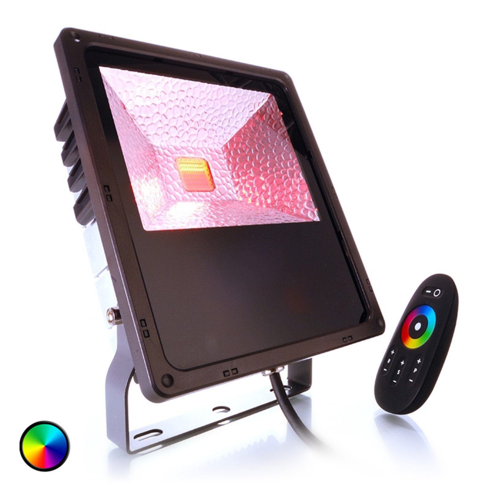 Sterk utendørs LED-spot Flood Color RF II 60 RGB