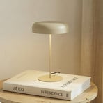 Lindby Edion table lamp, beige, metal, 45 cm
