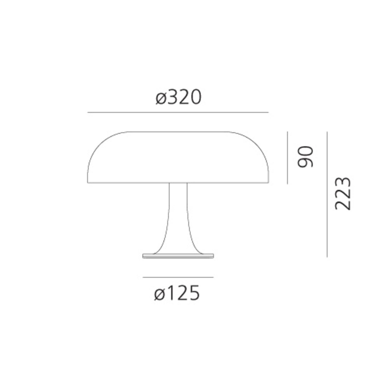Artemide Nessino - designová stolní lampa, bílá