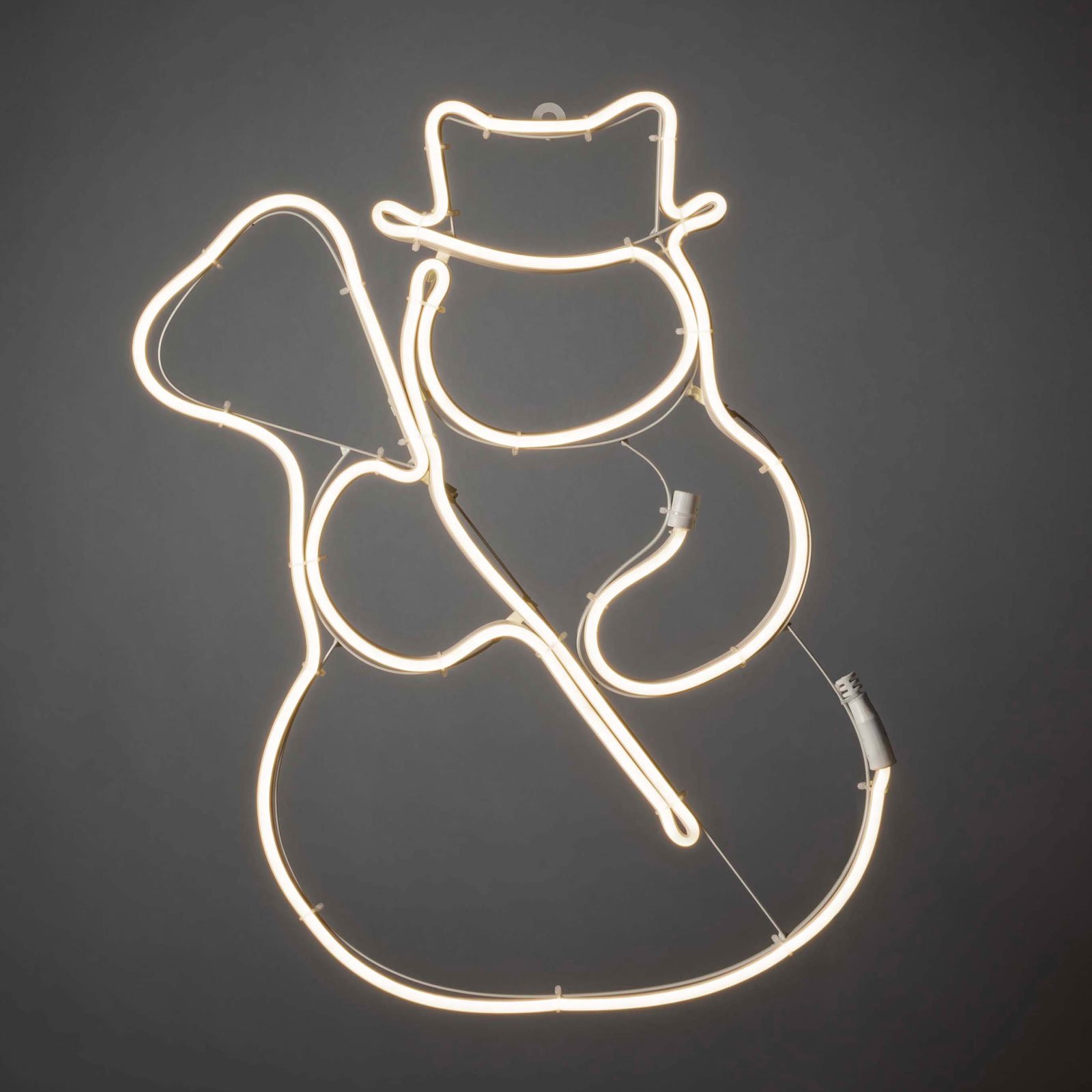 LED venster beeldbuis silhouet sneeuwpop