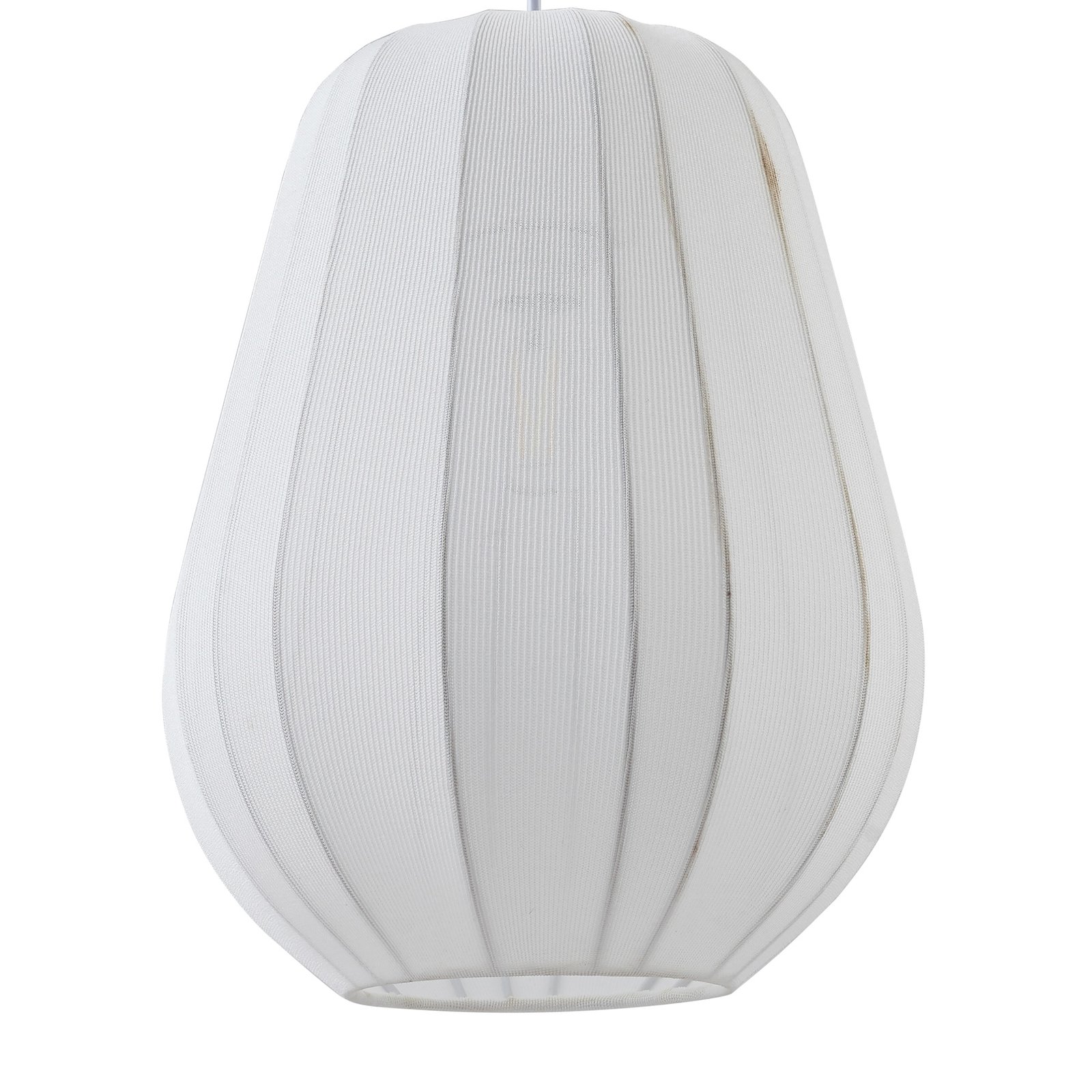 Lindby hanglamp Helin, wit, Ø 30 cm, stof